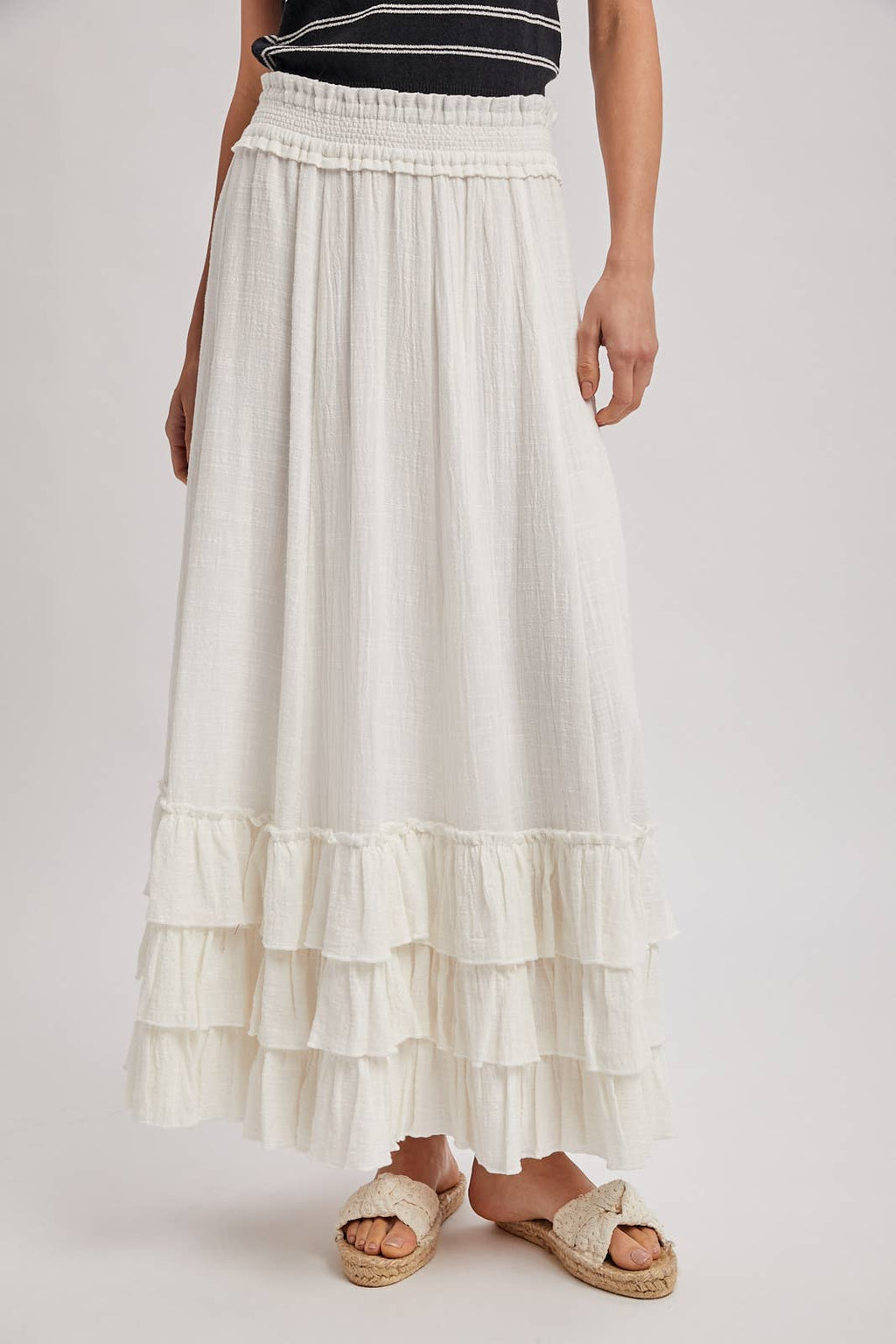 CRINKLED RUFFLE MAXI SKIRT - EASTER DAY