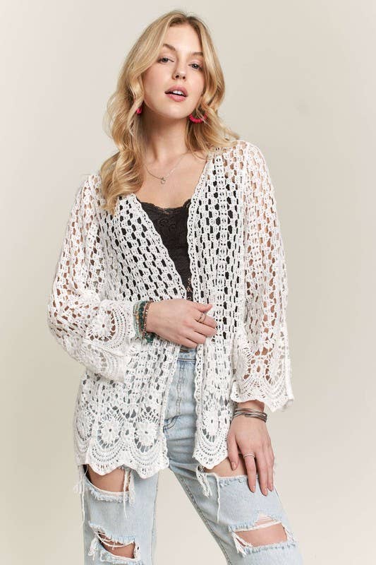 CROCHET CARDIGAN HEM - CET3546