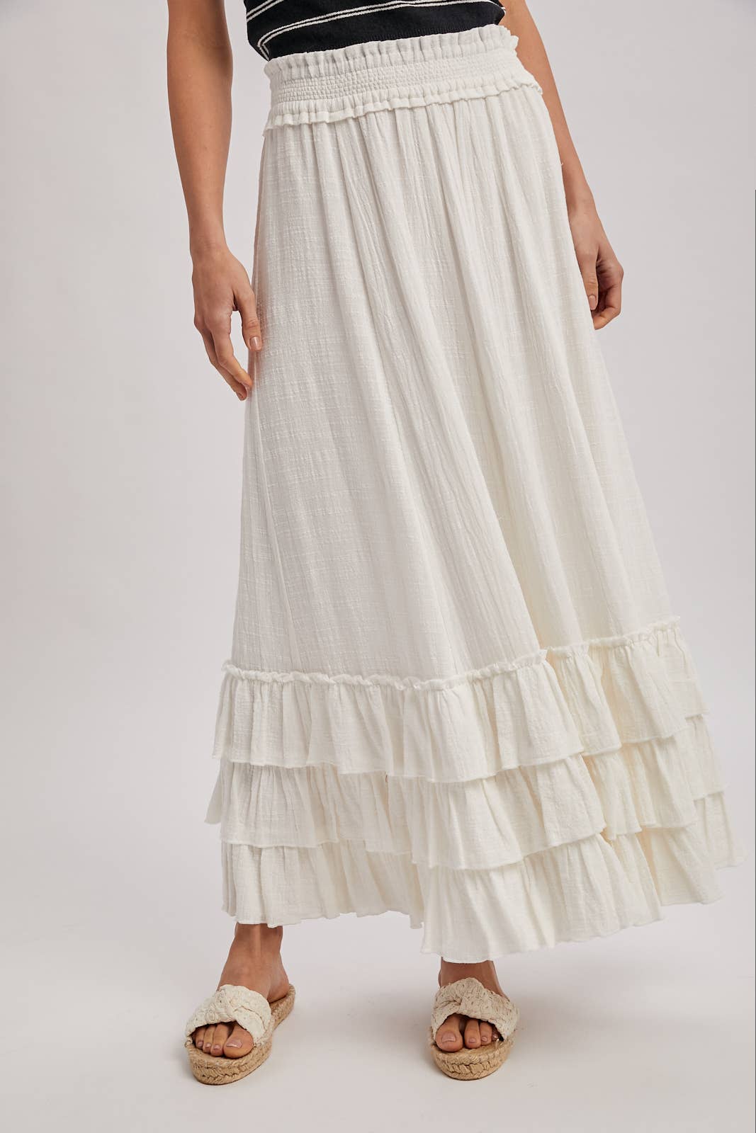 CRINKLED RUFFLE MAXI SKIRT - EASTER DAY