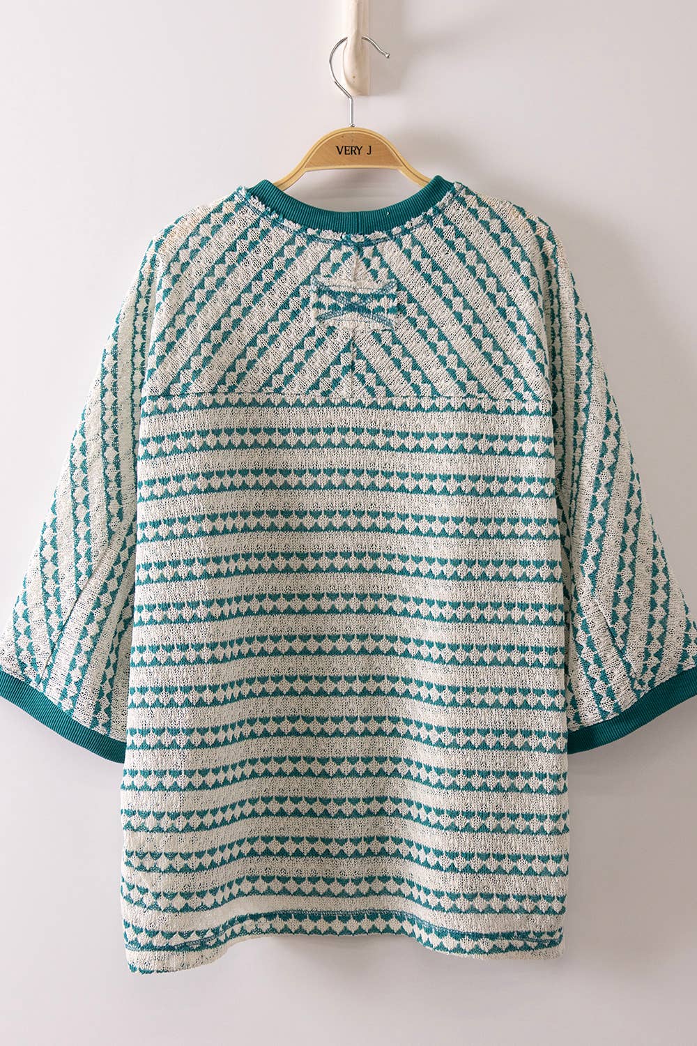 NT12591-Textured Stripe Knit Top