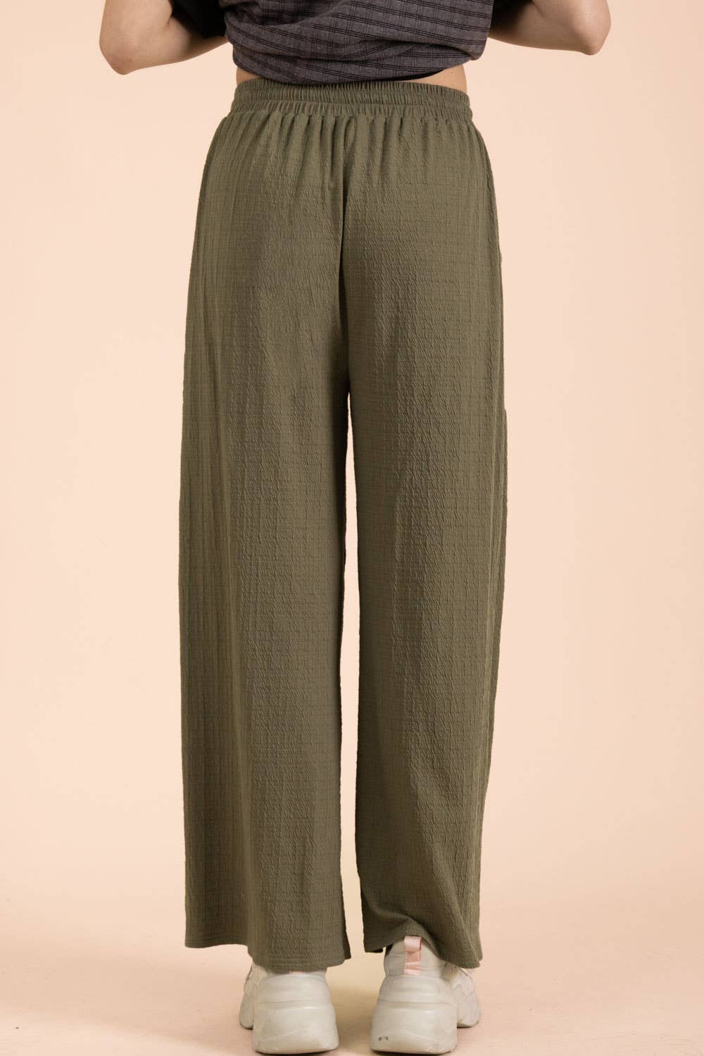 NP71013-Wide Leg Comfy Knit Pants