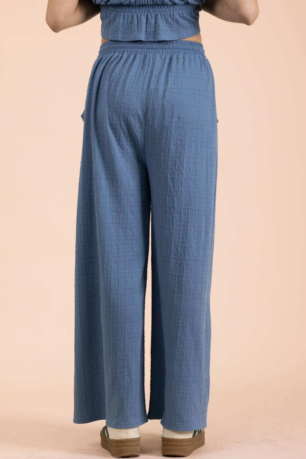 NP71013-Wide Leg Comfy Knit Pants
