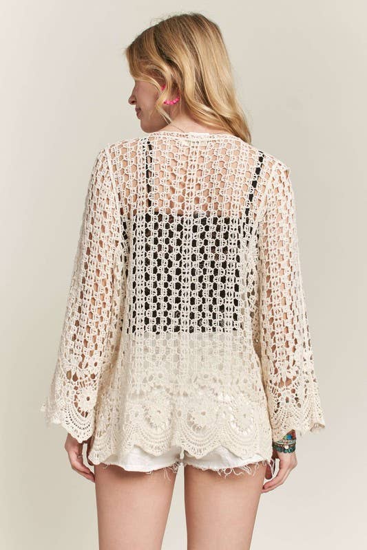CROCHET CARDIGAN HEM - CET3546
