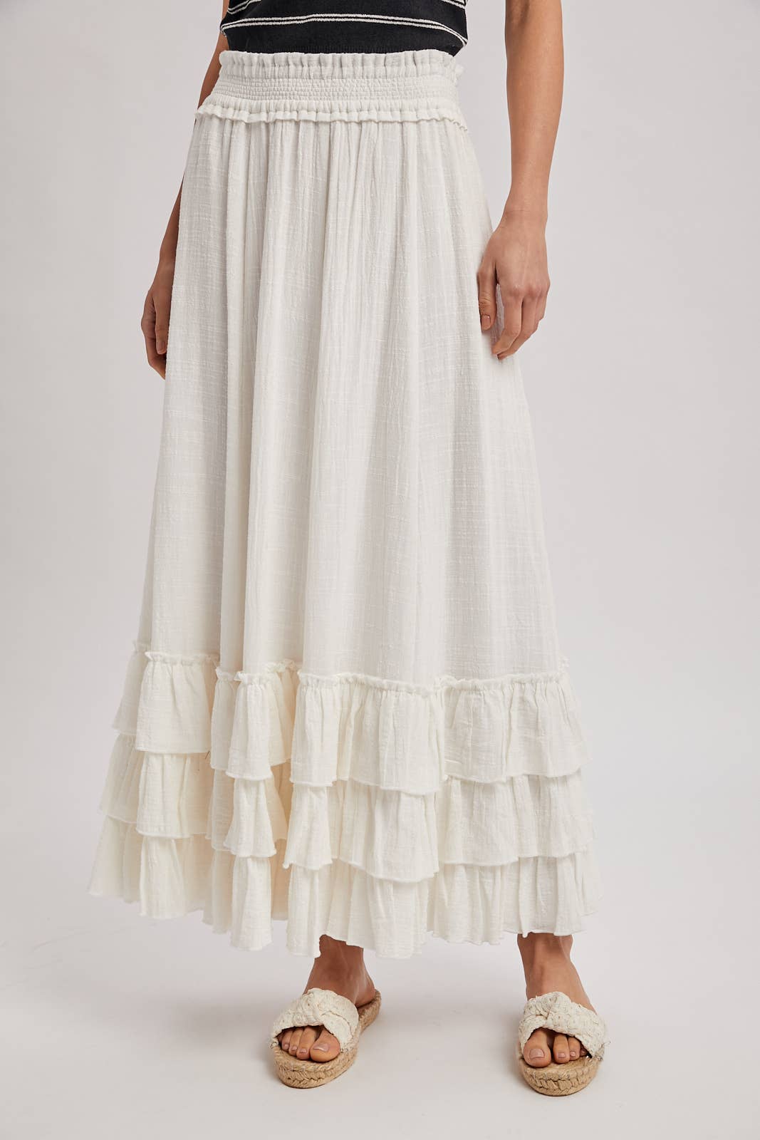 CRINKLED RUFFLE MAXI SKIRT - EASTER DAY