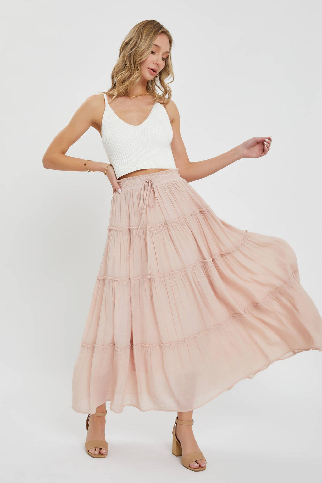 Boho Tiered Maxi Skirt