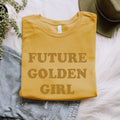 Future Golden Girl Retro Graphic Tee Gold