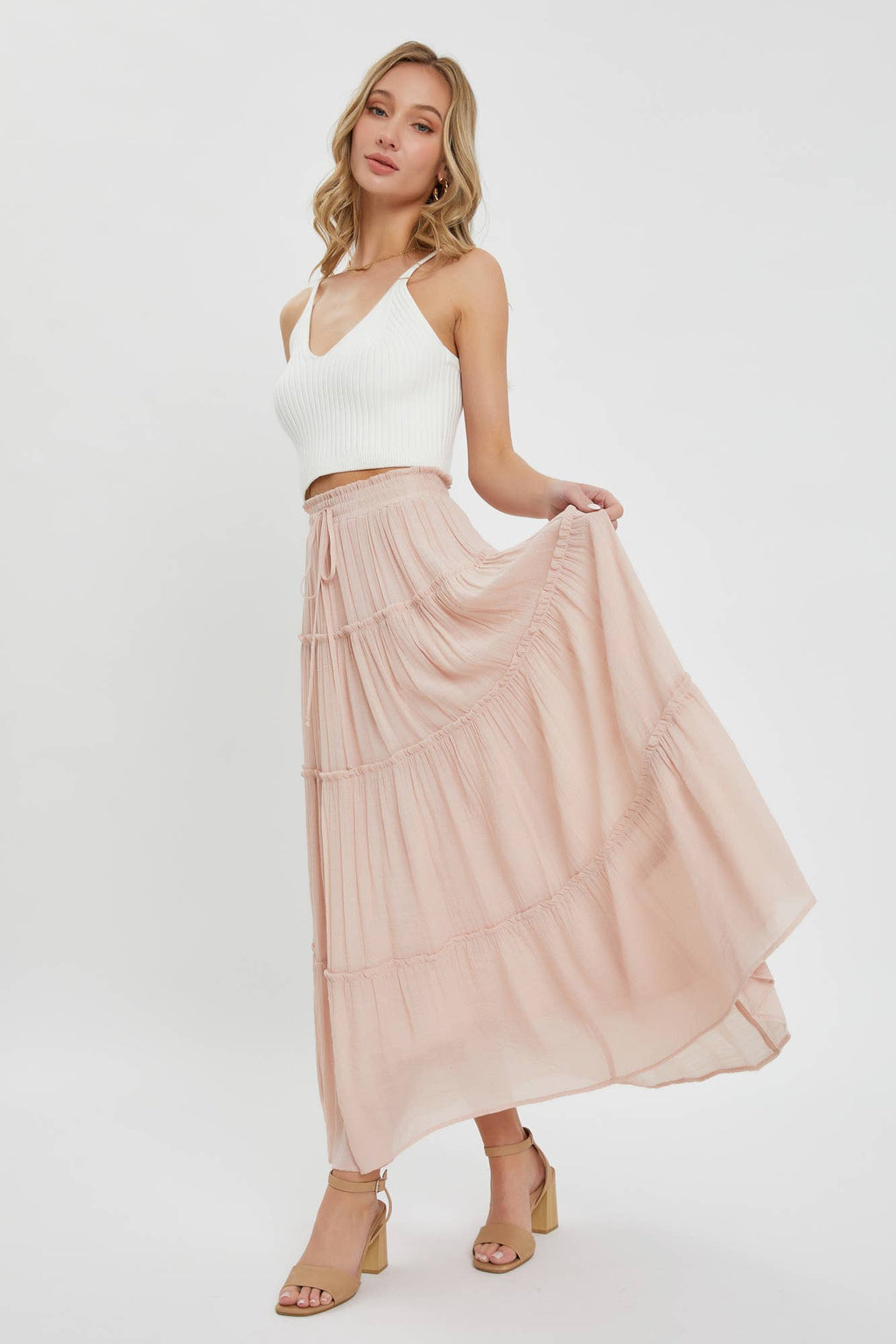 Boho Tiered Maxi Skirt