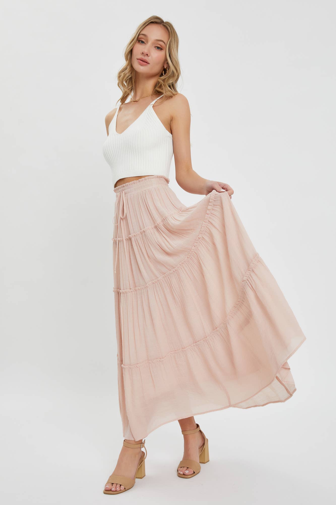 Boho Tiered Maxi Skirt