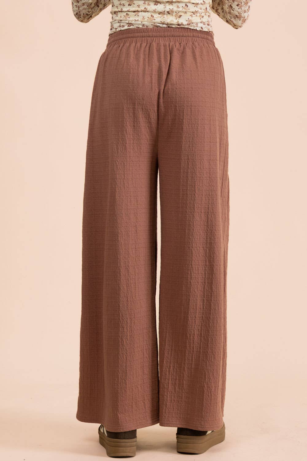 NP71013-Wide Leg Comfy Knit Pants