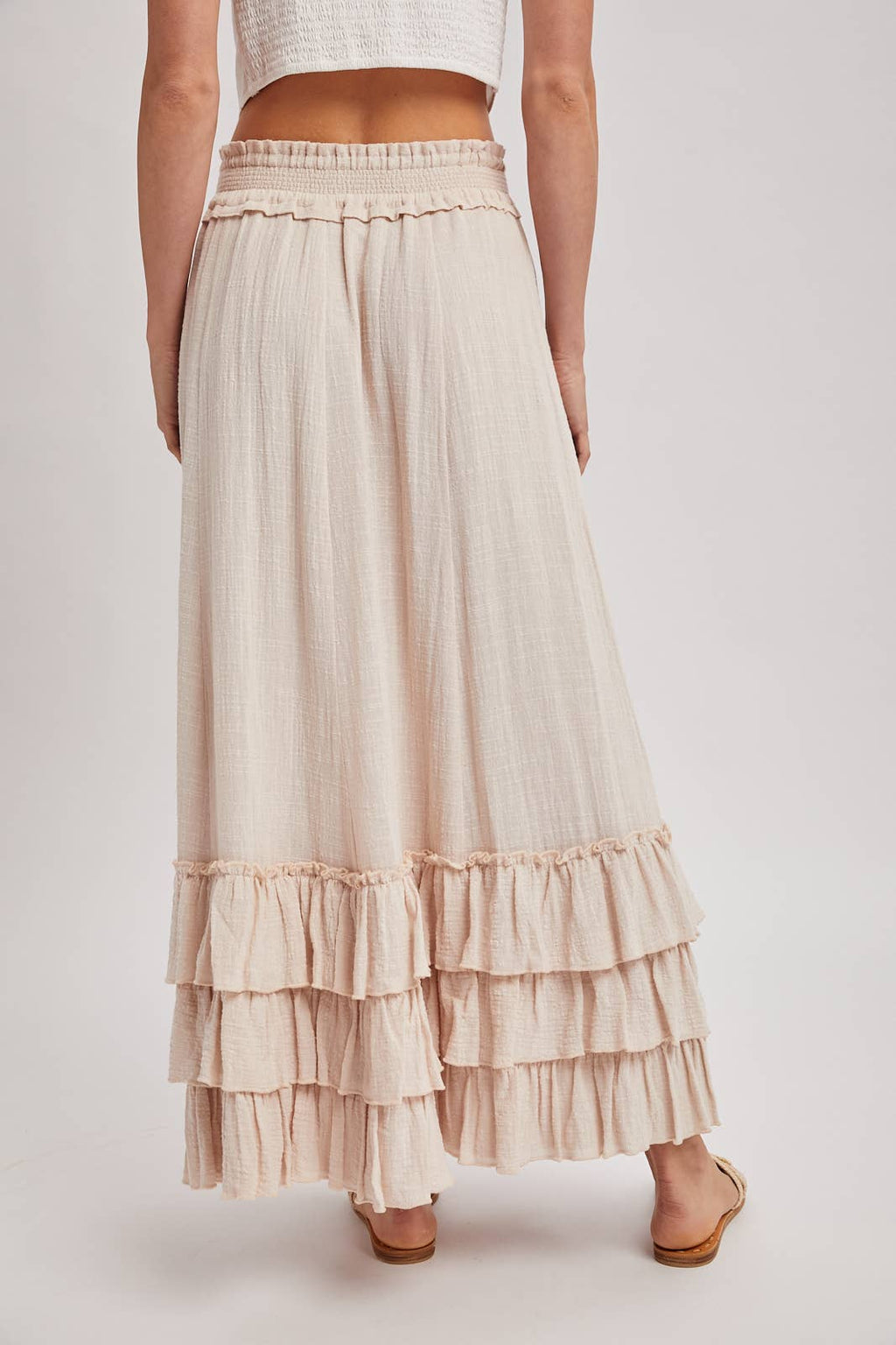 CRINKLED RUFFLE MAXI SKIRT - EASTER DAY