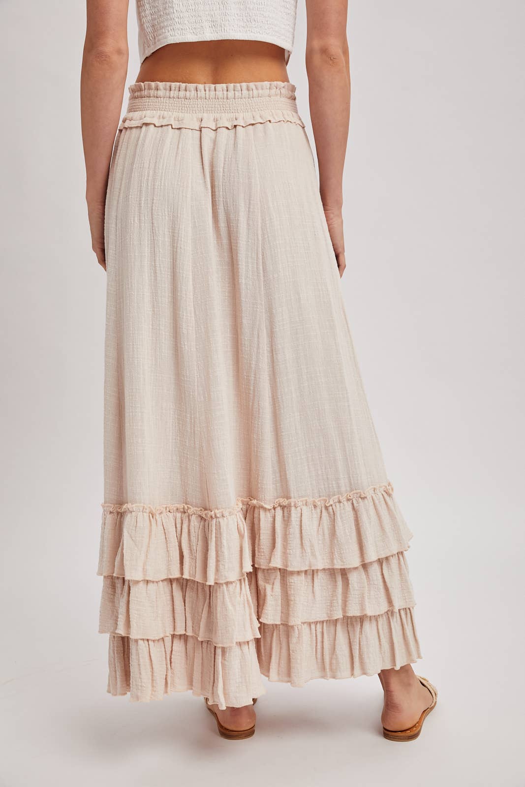 CRINKLED RUFFLE MAXI SKIRT - EASTER DAY