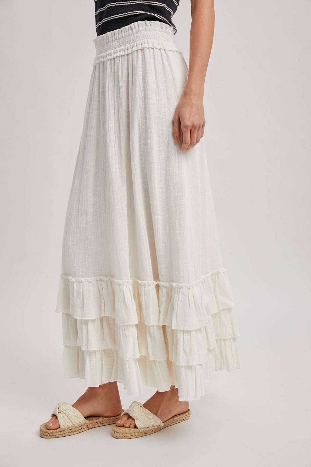 CRINKLED RUFFLE MAXI SKIRT - EASTER DAY