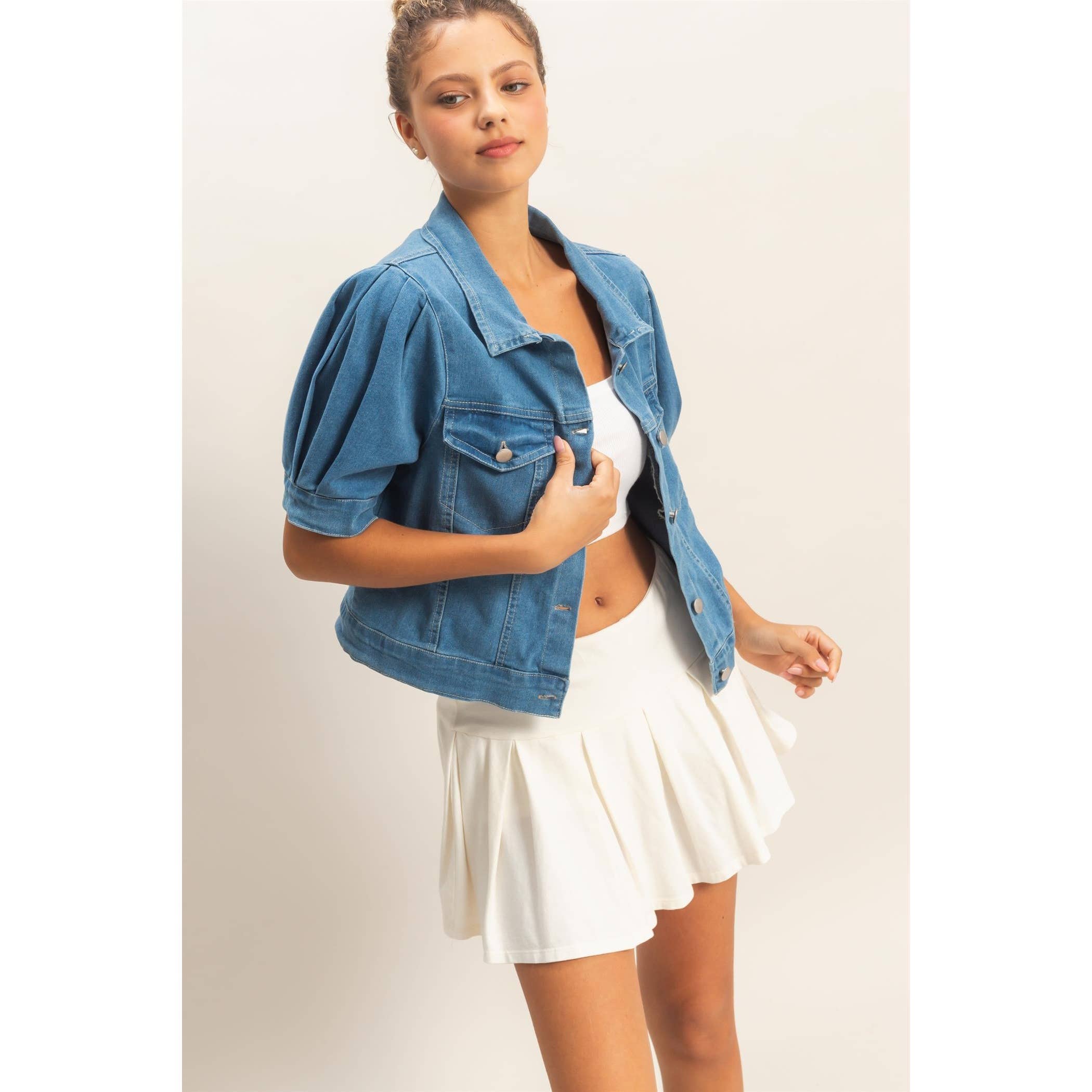 Enzyme Washed Denim Jacket