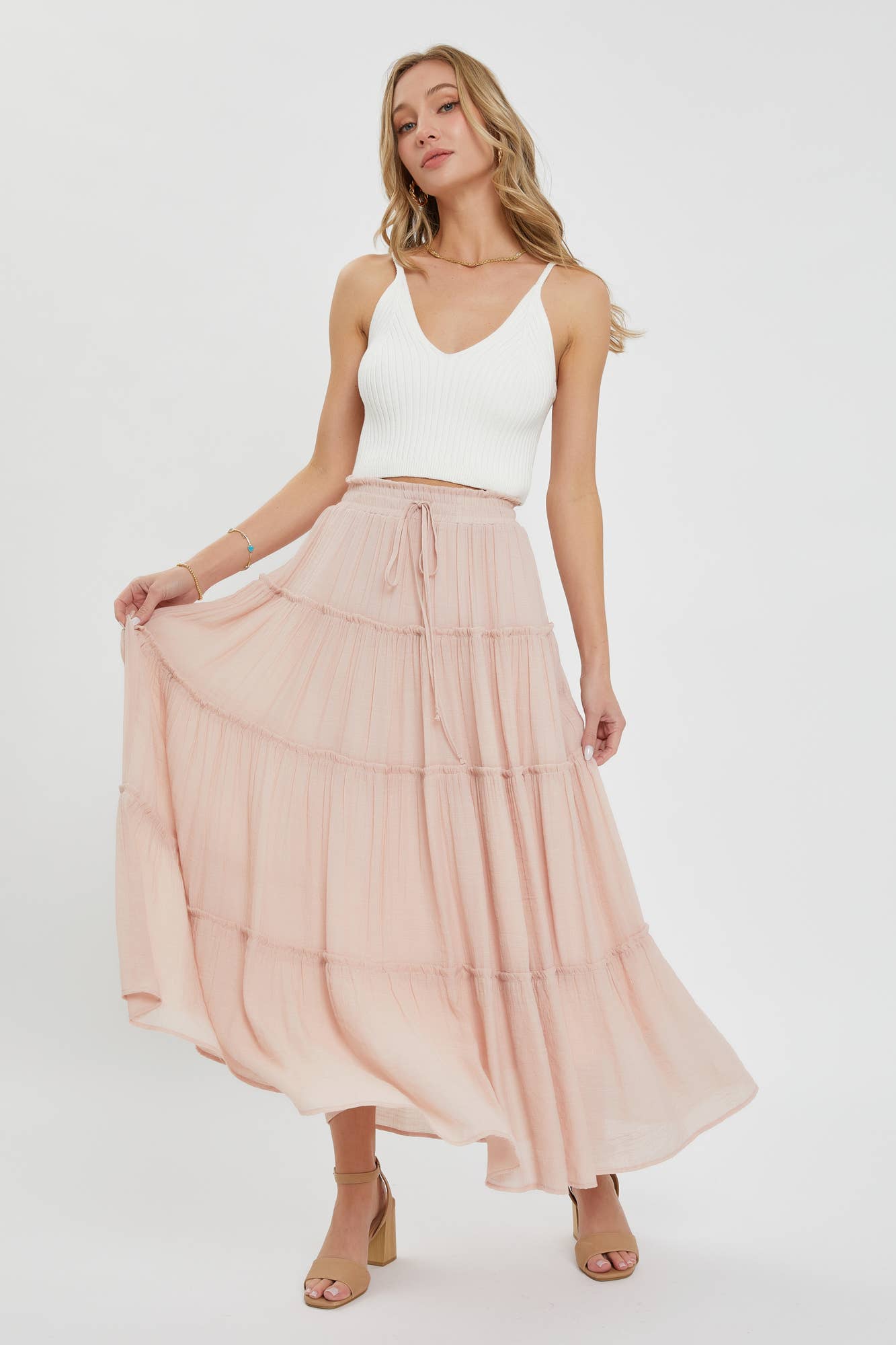 Boho Tiered Maxi Skirt