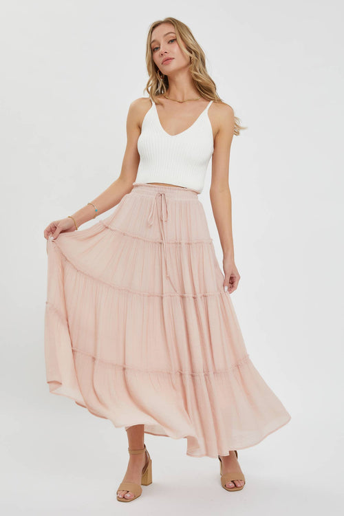 Boho Tiered Maxi Skirt