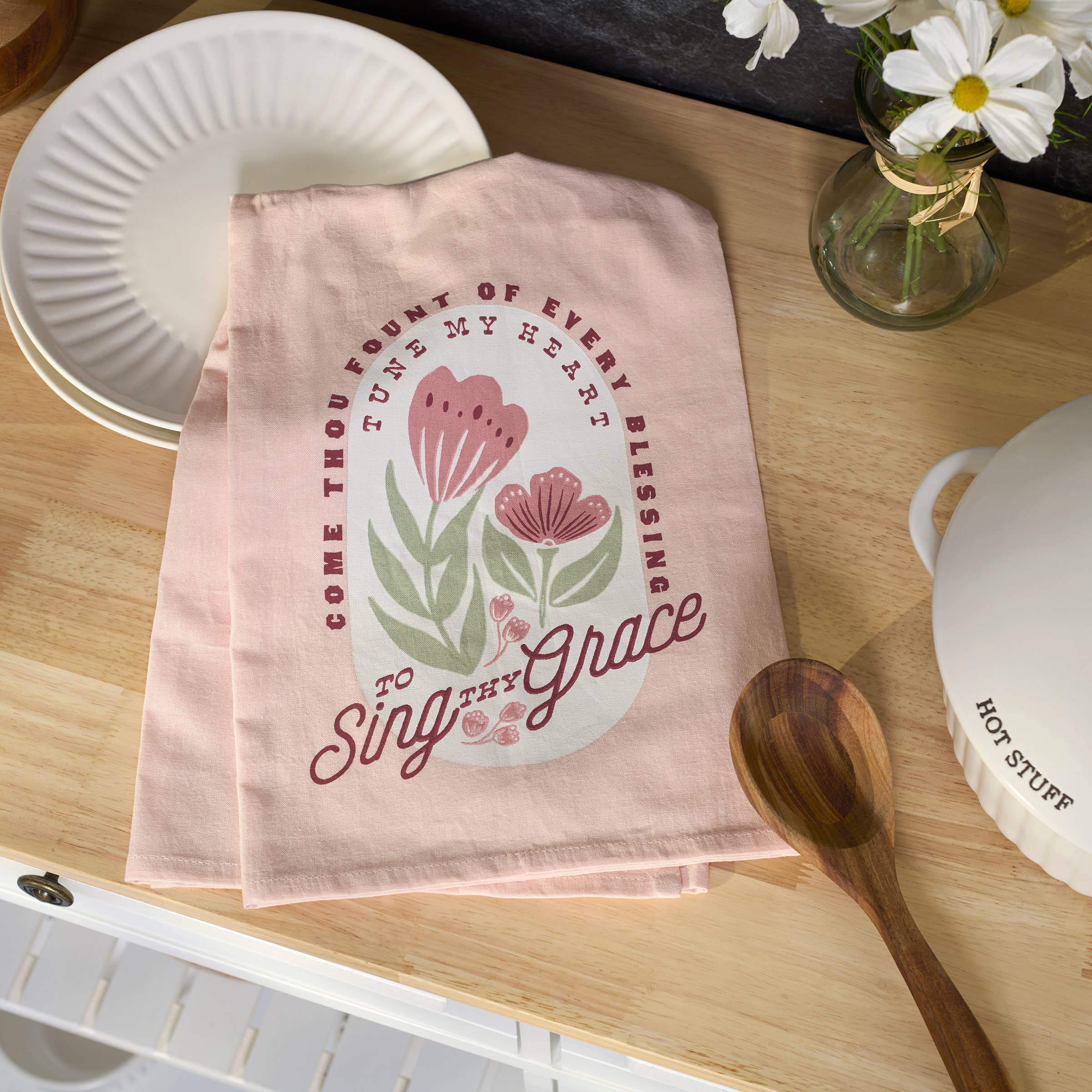 To Sing Thy Grace Kitchen Towel