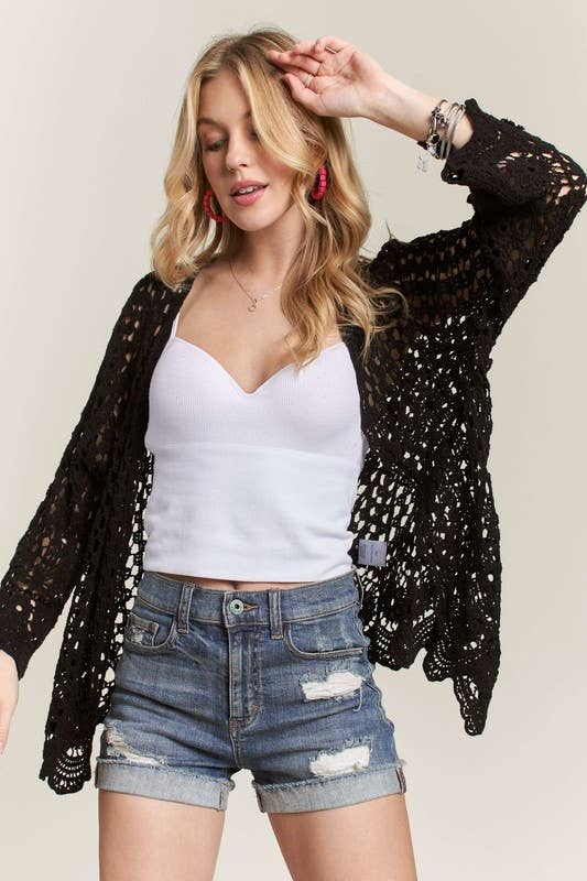 CROCHET CARDIGAN HEM - CET3546
