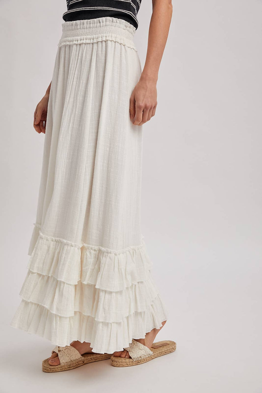 CRINKLED RUFFLE MAXI SKIRT - EASTER DAY