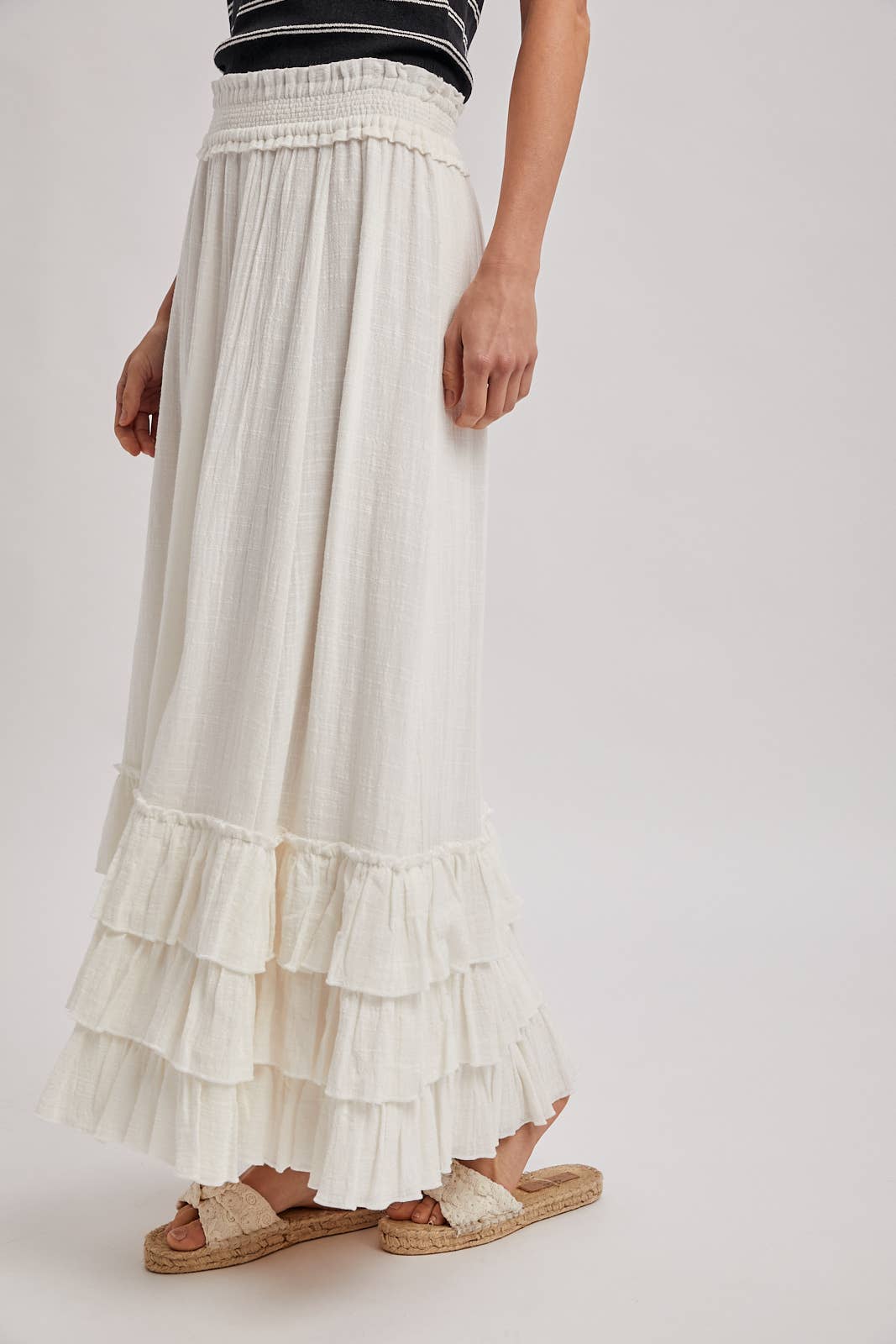 CRINKLED RUFFLE MAXI SKIRT - EASTER DAY