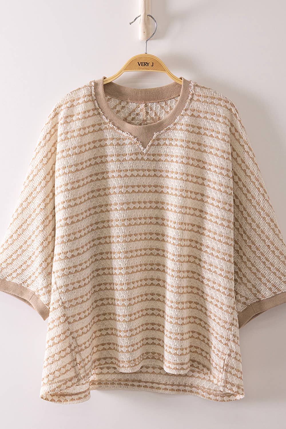 NT12591-Textured Stripe Knit Top