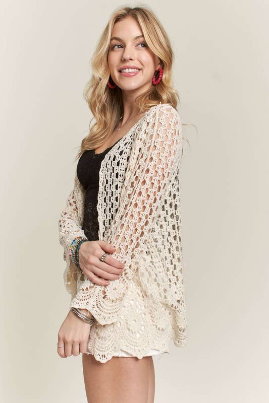 CROCHET CARDIGAN HEM - CET3546