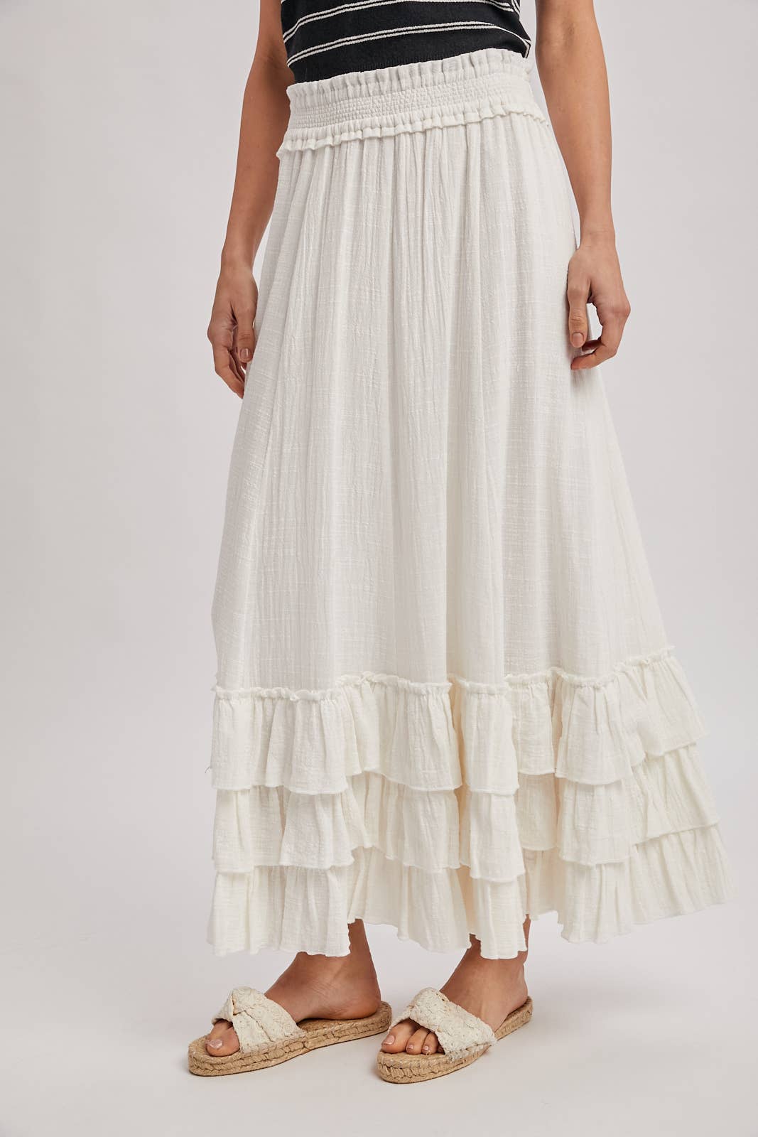 CRINKLED RUFFLE MAXI SKIRT - EASTER DAY