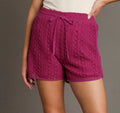Crochet Shorts - Raspberry