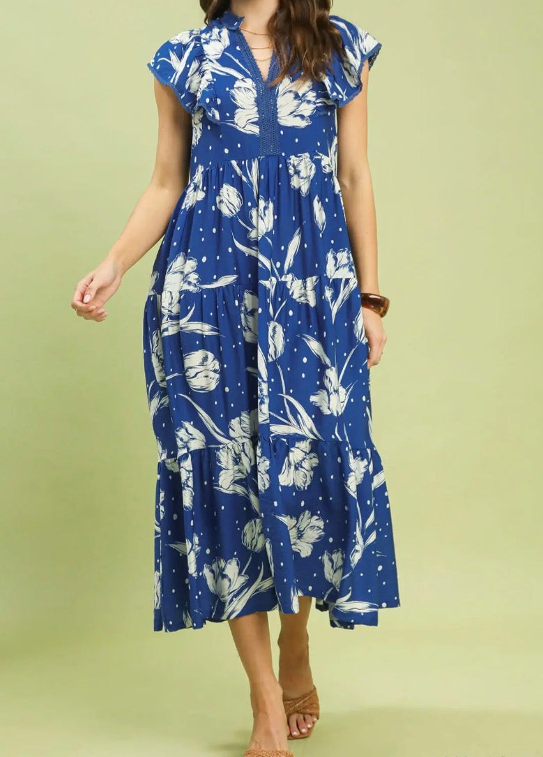 Floral Print Midi Dress