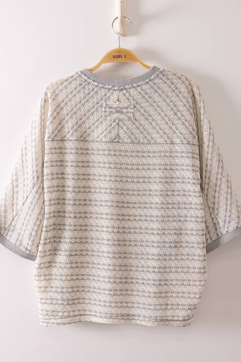 NT12591-Textured Stripe Knit Top