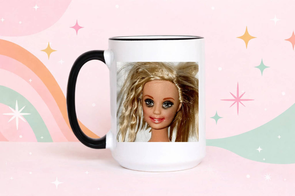 Funny Crazy Hair Doll Coffee Mug Novelty Gag Gift Mug