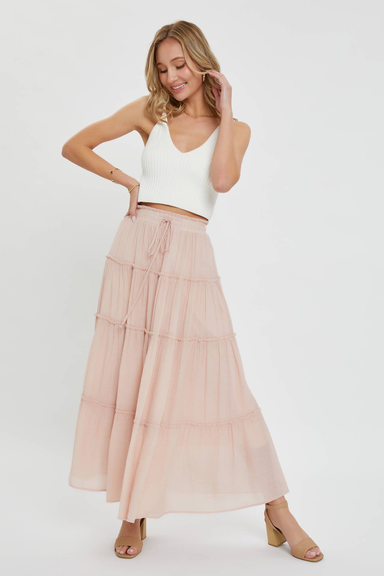 Boho Tiered Maxi Skirt