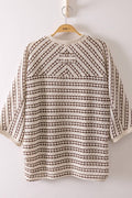 NT12591-Textured Stripe Knit Top