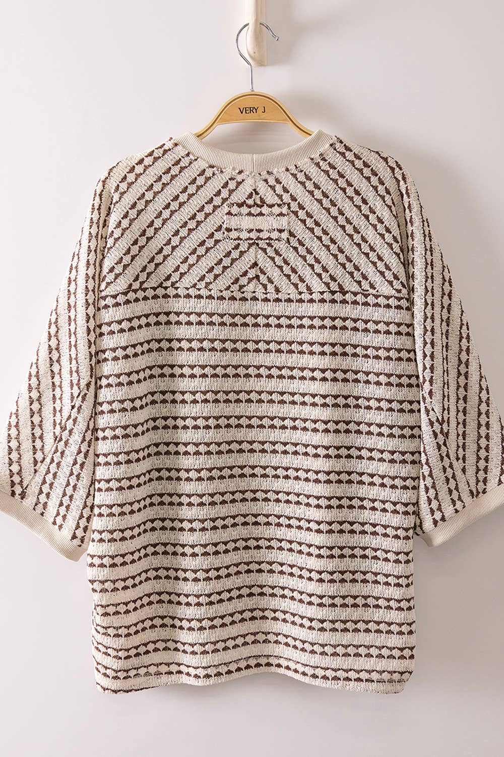 NT12591-Textured Stripe Knit Top