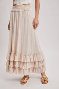 CRINKLED RUFFLE MAXI SKIRT - EASTER DAY
