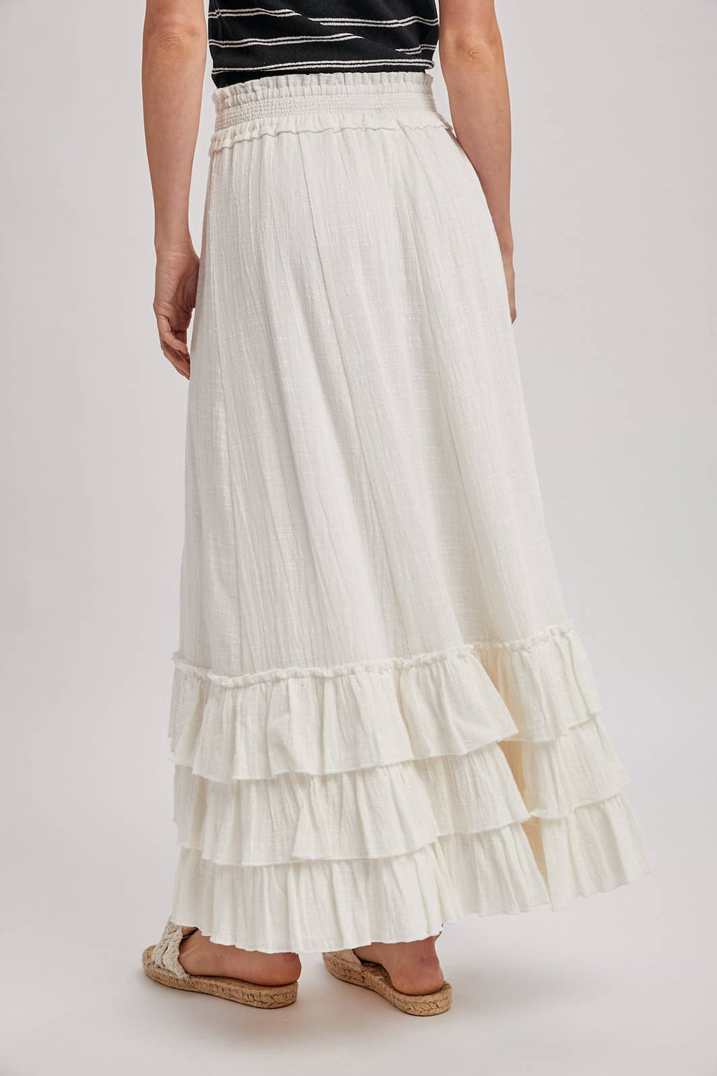 CRINKLED RUFFLE MAXI SKIRT - EASTER DAY