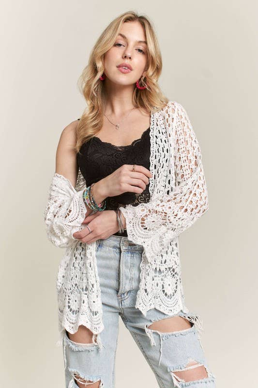CROCHET CARDIGAN HEM - CET3546