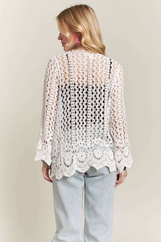 CROCHET CARDIGAN HEM - CET3546