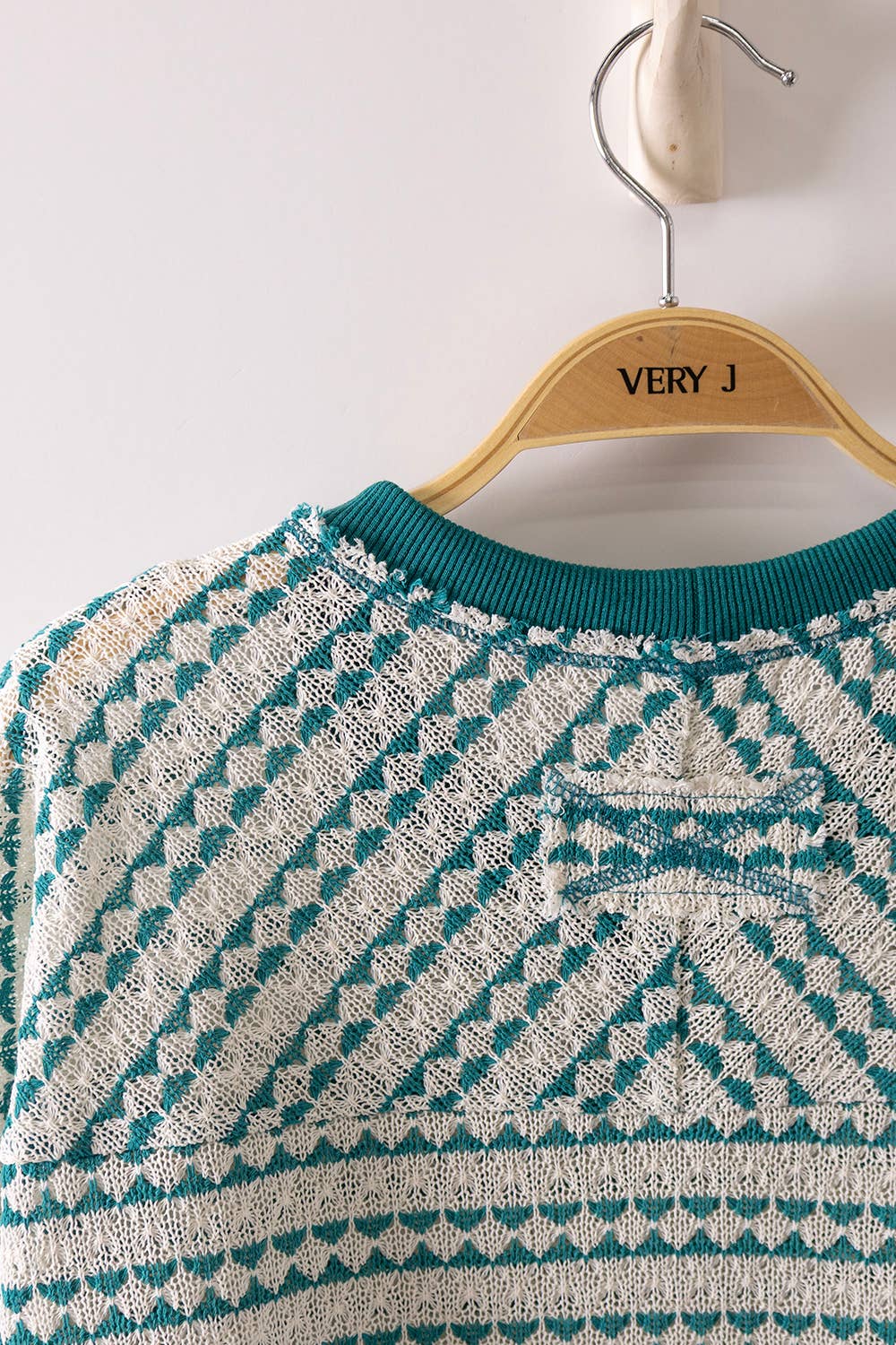 NT12591-Textured Stripe Knit Top